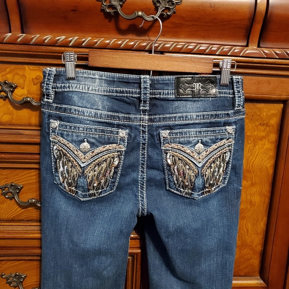 MISS ME Chloe Boot envelope pocket jeans 28 x 33 - Picture 4 of 7